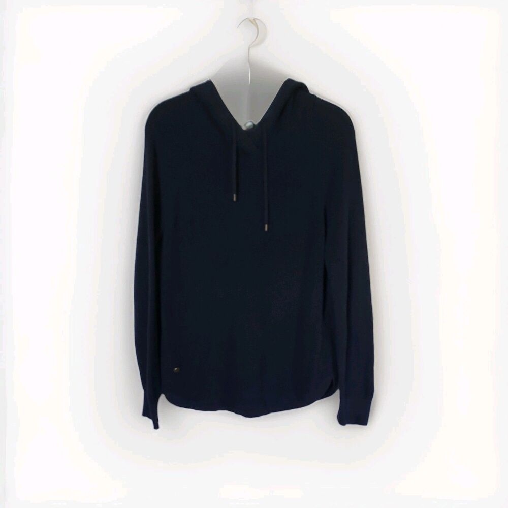 Lauren Ralph Lauren Women’s Blue Knit Sweater Hoodie Pullover Size Large